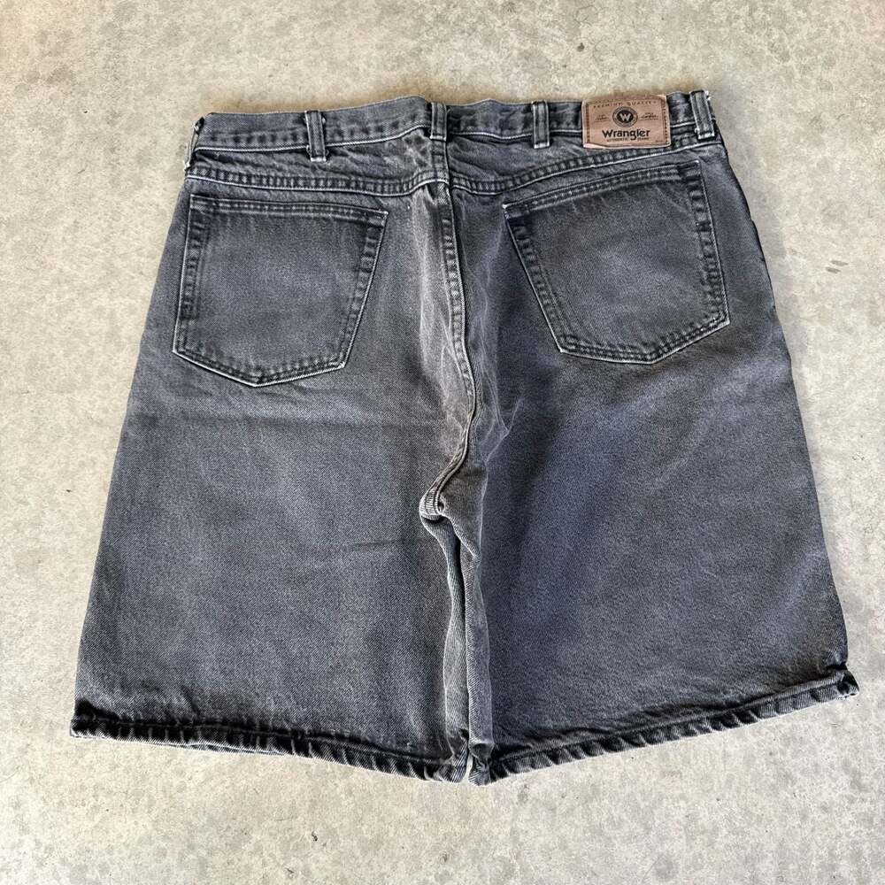 Vintage 90’s Faded Skater Style Wrangler Authentic Black Denim Jorts